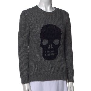 Autumn Cashmere Charcoal Skull Sweater